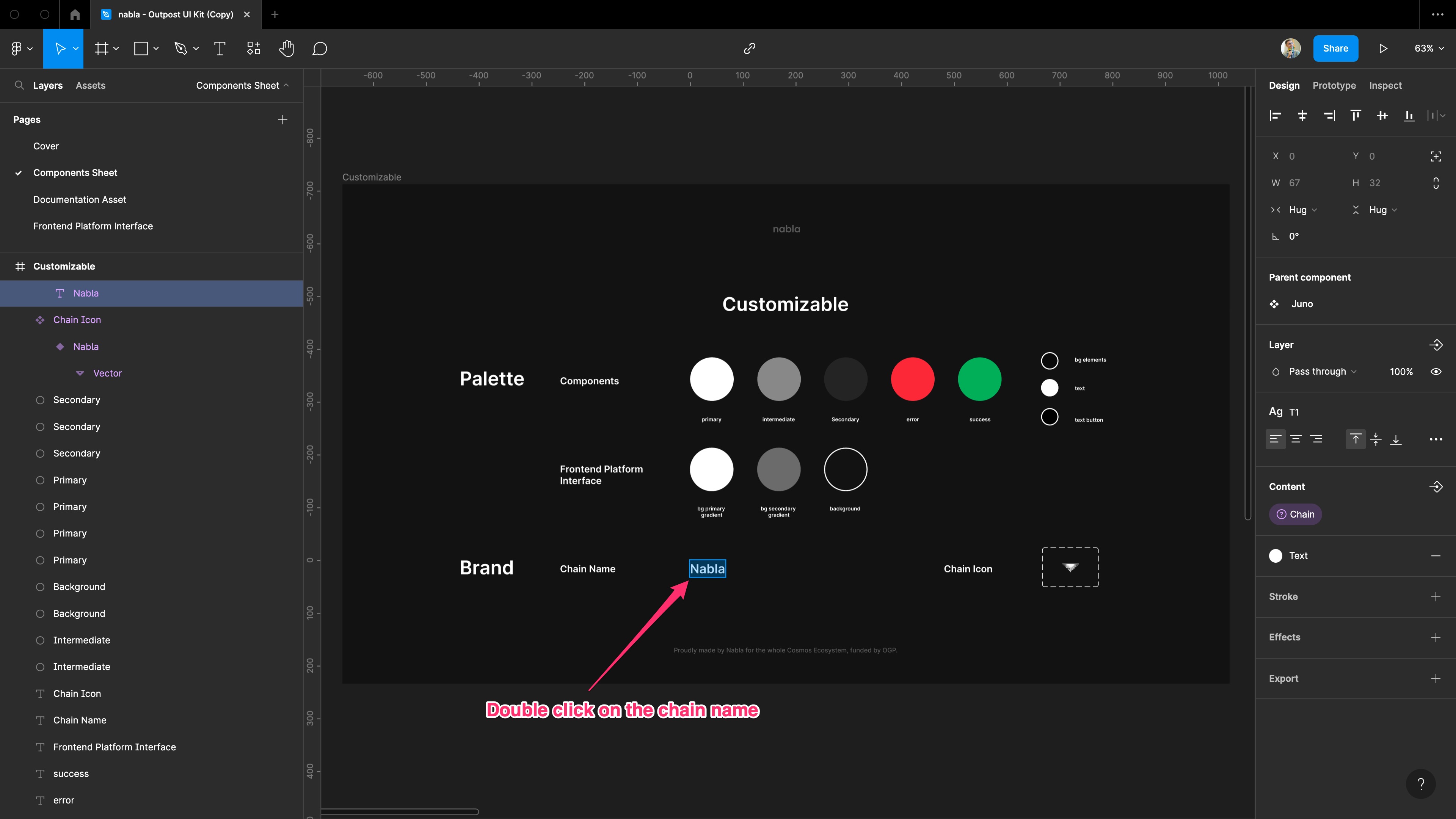 change the chain name Change the chain name image